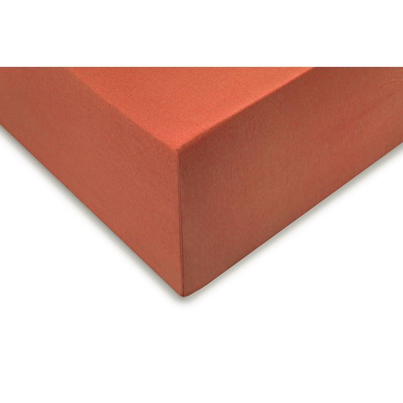 Foto van Zo home satinado hoeslaken katoen satijn 35cm hoekhoogte - copper orange 90x210-220cm