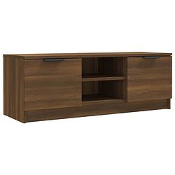 Foto van The living store tv-meubel tv-kast - 102 x 35 x 36.5 cm - bruineiken