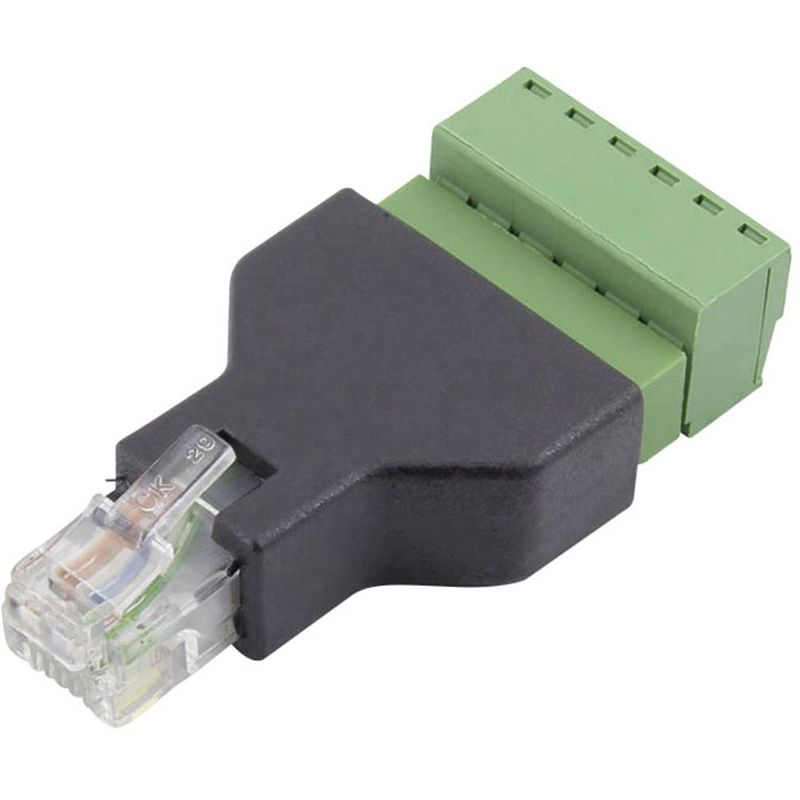 Foto van Tru components fl-30 rj 12 terminal adapter fl-30 stekker, recht aantal polen 6p6c 1 stuk(s)