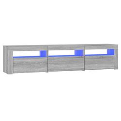 Foto van Vidaxl tv-meubel met led-verlichting 180x35x40 cm grijs sonoma eiken