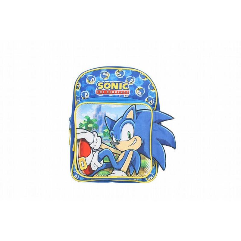 Foto van Sega sonic jongens rugzak met voorvak 3 - 6 jaar