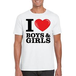 Foto van I love boys & girls t-shirt wit heren l