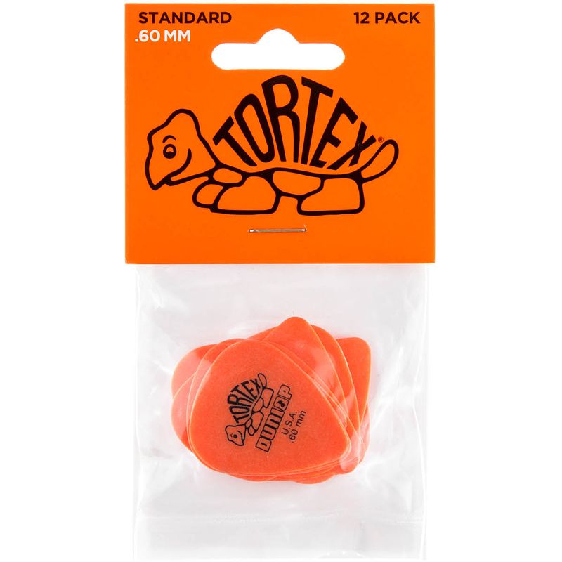 Foto van Dunlop tortex standard 0.60mm 12-pack plectrumset oranje