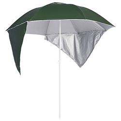 Foto van Vidaxl strandparasol met zijwanden 215 cm groen