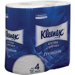 Foto van Kleenex toiletpapier extra comfort, 4-laags, 160 vel per rol, pak van 4 rollen