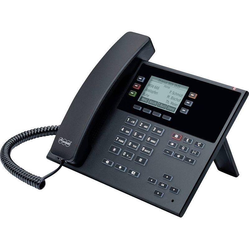 Foto van Auerswald comfortel d-110 vaste voip-telefoon handsfree, headsetaansluiting, optisch belsignaal, poe grafisch display zwart