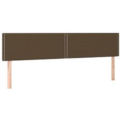 Foto van The living store hoofdbord - bedaccessoires - 200 x 5 x 78/88 cm - donkerbruin