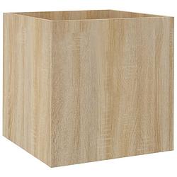 Foto van Vidaxl plantenbak 40x40x40 cm bewerkt hout sonoma eiken