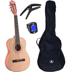 Foto van Lapaz c30n klassieke gitaar 3/4-formaat naturel + gigbag + accessoires