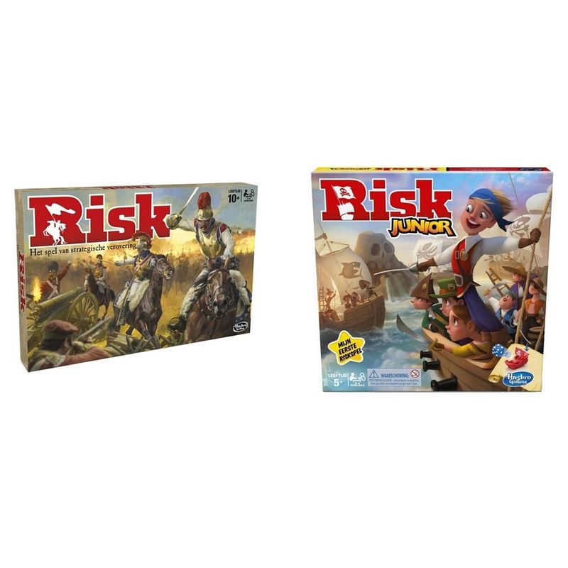 Foto van Spellenbundel - 2 stuks - risk & risk junior