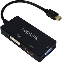 Foto van Logilink cv0110 adapter [1x mini-displayport stekker - 1x dvi-bus 24+1-polig, hdmi-bus, vga-bus] zwart