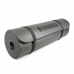 Foto van Hammer fitness fitnessmat - yogamat - 182 x 60 x 1,5cm - grijs