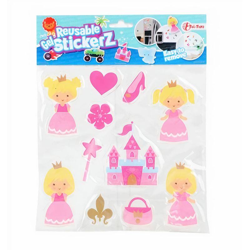 Foto van Toi-toys gelstickers reusable prinsessen meisjes 10-delig