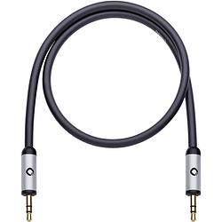 Foto van Oehlbach i-connect j-35 jackplug audio aansluitkabel [1x jackplug male 3,5 mm - 1x jackplug male 3,5 mm] 1.50 m zwart vergulde steekcontacten