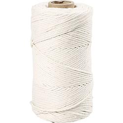 Foto van Packlinq macramé koord. off-white. l: 198 m. d 2 mm. 330 gr/ 1 rol