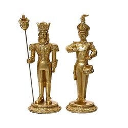 Foto van Decoris - figuur polyresin l10b10h28c goud a2 kerst