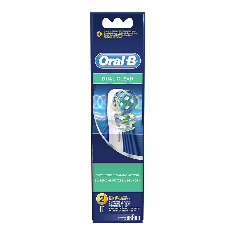 Foto van Oral b opzetborstel dual clean eb417 mondverzorging accessoire wit