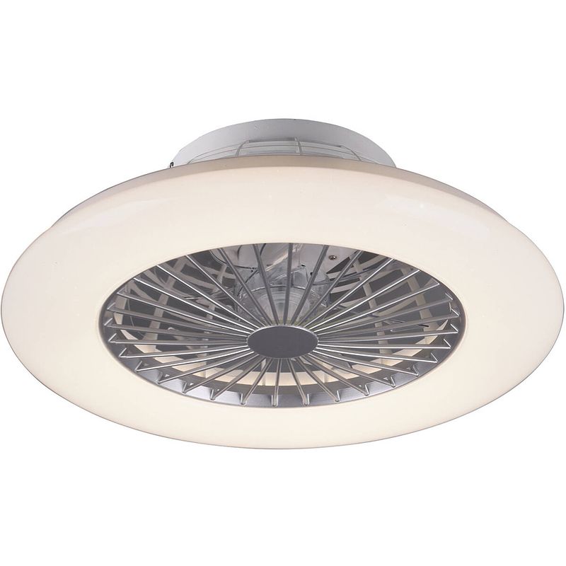 Foto van Led plafondlamp met ventilator - plafondventilator - trion romina - 30w - aanpasbare kleur - afstandsbediening - dimbaar