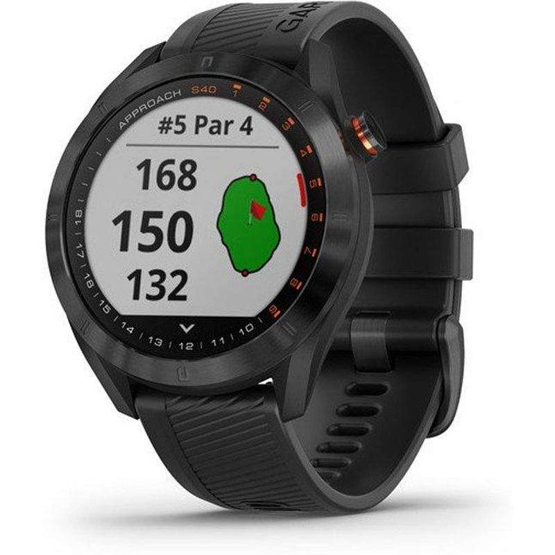 Foto van Garmin approach s40 golfhorloge stainless steel zwart