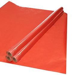 Foto van Inpakpapier/cadeaupapier - 4x rollen - roodbruin - 70 x 200 cm - cadeaupapier