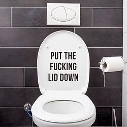 Foto van Put the fucking lid down toiletsticker