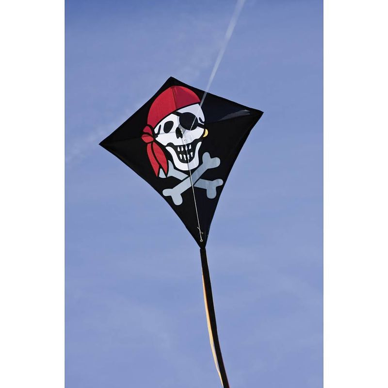 Foto van Hq eenlijns vlieger eddy jolly roger spanwijdte 680 mm geschikt voor windsterkte 2 - 5 bft