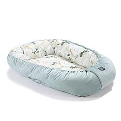 Foto van La millou babynest - heron in cream lotus velvet smoke mint