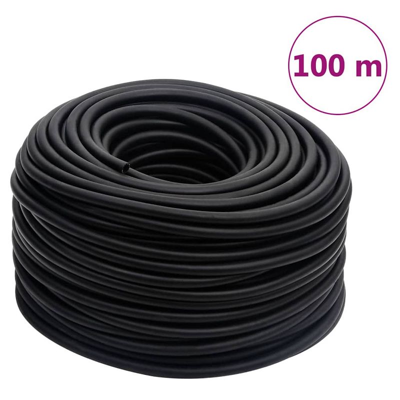 Foto van Vidaxl luchtslang hybride 100 m rubber en pvc zwart