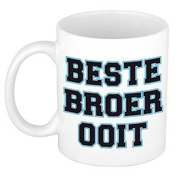 Foto van Beste broer ooit kado mok / beker wit met blauw - verjaardagscadeau - feest mokken