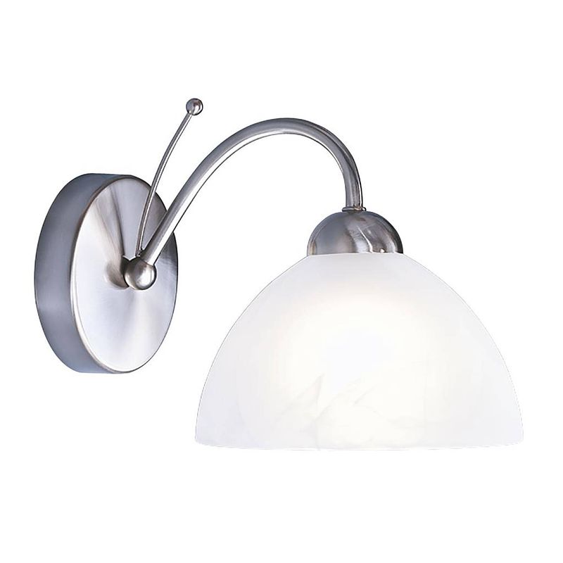 Foto van Landelijke wandlamp - bussandri exclusive - metaal - landelijk - e14 - l: 17cm - voor binnen - woonkamer - eetkamer -