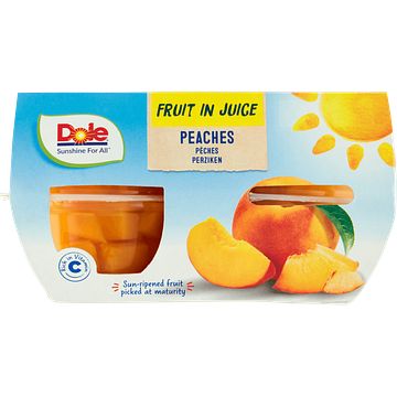 Foto van Dole fruit in juice perziken 4 x 113g bij jumbo