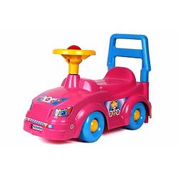 Foto van Ride-on technok prinsess loopauto met claxon en rugsteun - roze - kinderauto