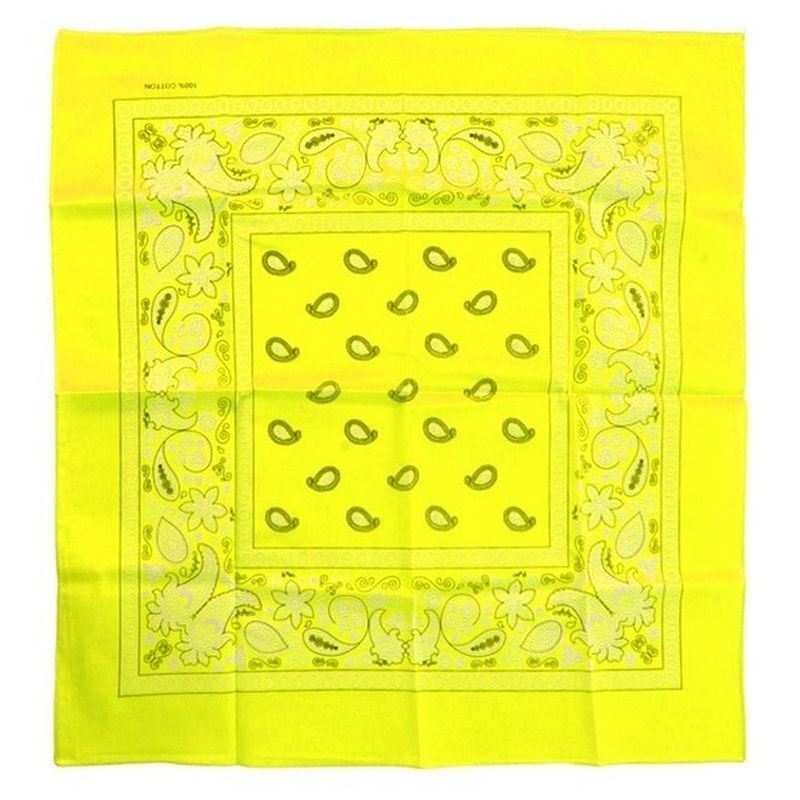 Foto van Neon gele hoofddoek bandana - verkleedhoofddeksels