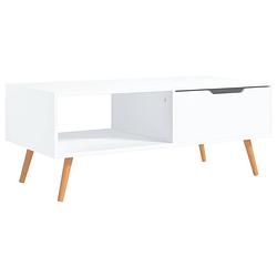 Foto van The living store salontafel - spaanplaat - 100 x 49.5 x 43 cm - wit