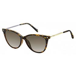 Foto van Fossil zonnebril 3083/s dames cat. 3 cat-eye goud/bruin