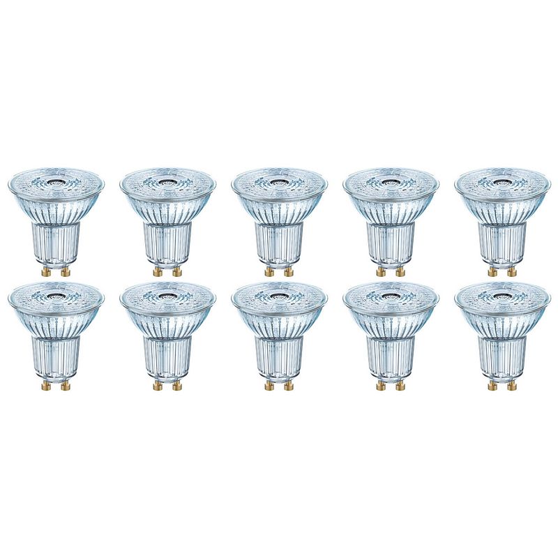 Foto van Osram - led spot 10 pack - parathom par16 930 36d - gu10 fitting - dimbaar - 3.7w - warm wit 3000k vervangt 35w