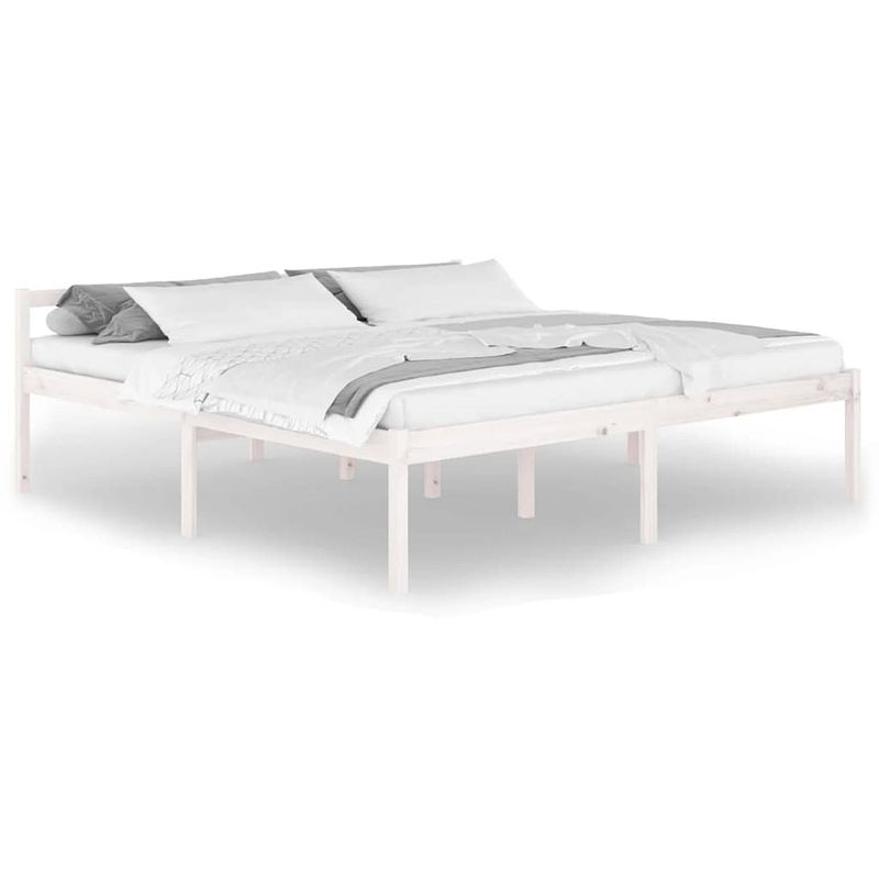 Foto van The living store houten bedframe - niet vermeld - bedframes - 205.5 x 165.5 x 70.5 cm - massief grenenhout