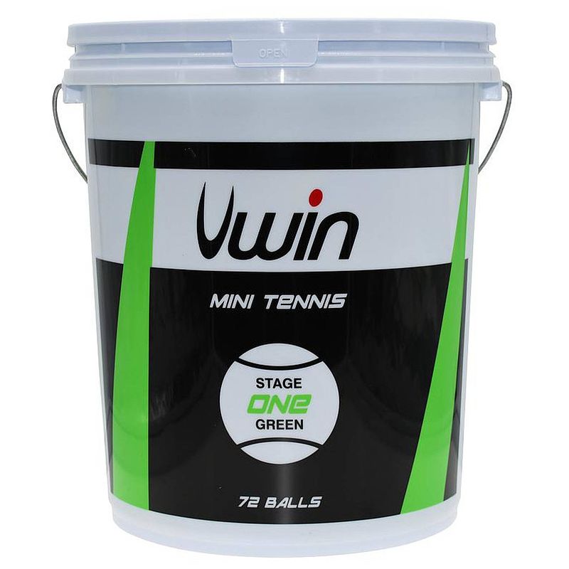 Foto van Uwin tennisballen stage 1 junior rubber/vilt groen 72 stuks