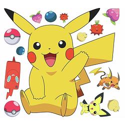 Foto van Roommates muursticker pikachu junior vinyl geel 14-delig