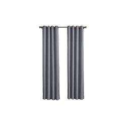 Foto van Larson - luxe hotel blackout gordijn - met ringen - 1.5m x 2.5m - lichtgrijs - 2 stuks