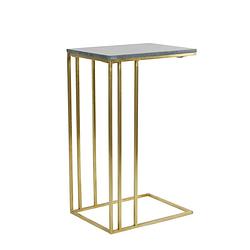 Foto van Side table 41x31x66 cm roshan green marble+antique bronze