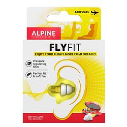 Foto van Alpine flyfit - vlieg oordoppen - voorkomt oorpijn - drukregulerend - wit - snr 17 db - 1 paar