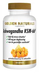 Foto van Golden naturals ashwagandha ksm-66 capsules