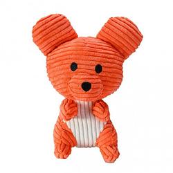 Foto van Lumo stars knuffel mouse piip junior 15 cm corduroy oranje