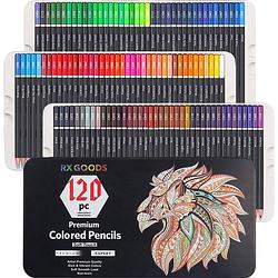 Foto van Rx goods professioneel 120-delige kleurpotloden tekenset - tekenpotloden & schetspotloden set - teken spullen - potloden