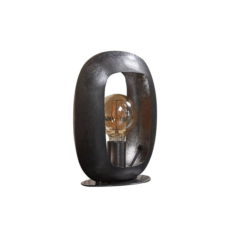 Foto van Giga meubel - tafellamp - zwart nikkel - m - lamp arch