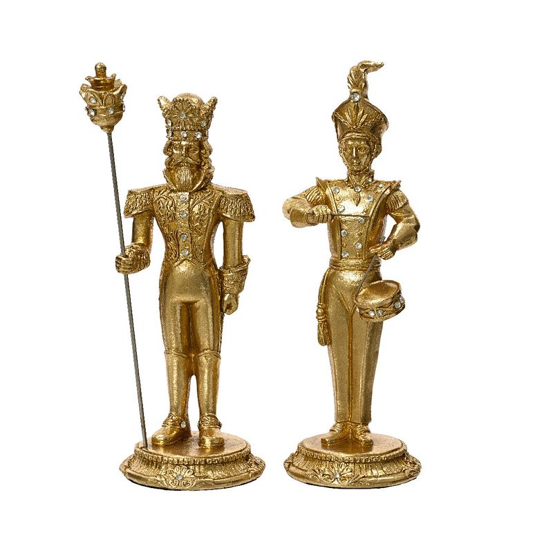 Foto van Decoris - figuur polyresin l10b10h28c goud a2 kerst