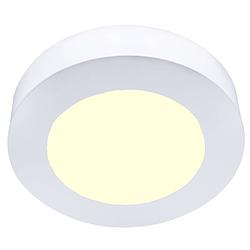 Foto van Led downlight slim pro - aigi strilo - opbouw rond 6w - warm wit 3000k - mat wit - kunststof