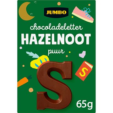 Foto van Jumbo chocoladeletter hazelnoot s puur 65g