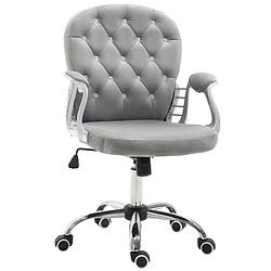 Foto van Bureaustoel - ergonomische bureaustoel - klassiek design - grijs